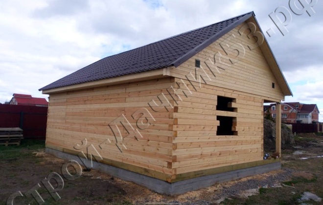 3 Брусовая баня 6×8, 48 м², Ленинградская область, Гатчинский район, Деревня Вяхтелево (3)